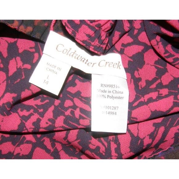 COLDWATER CREEK Reversible Sz Large (14) Elastic Waist Flowy Midi Skirt NEW NWT - Picture 3 of 7